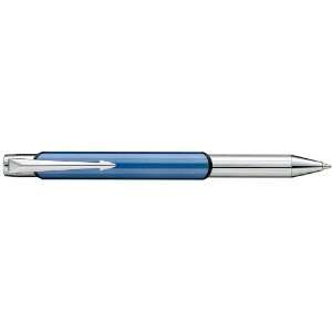  Parker Facet Blue / Chrome Trim Med Ballpoint Pen Office 