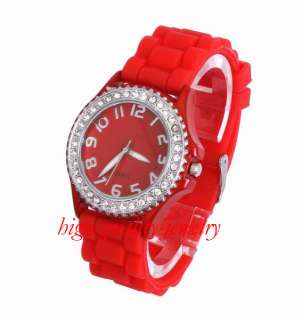   Silicone Crystal Boy/Lady/Girl Jelly Qutraz Watch Gifts Fashion  