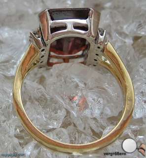 Topas Gold Ring Ringe 18 Kt 750 Gold Topase Diamanten Damen Antikring 