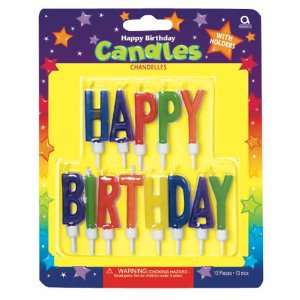  Happy Birthday Letter Candles Party Supplies (Multi 