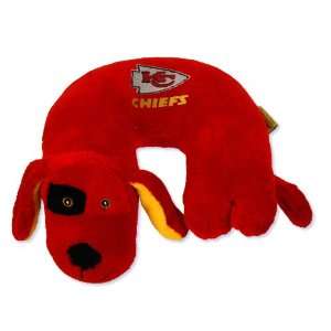  NFL Kansas City Chiefs Red Dog Critter Travel Neck Pillow 