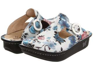   DONNA FANTASIA White Floral Leather Nursing Clogs Shoes DON 550  