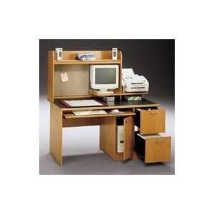  Computer Desk & Hutch, Country Manor Maple, 62w x 29 3/8d 