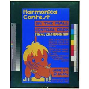  WPA Poster Harmonica contest on the mall, Central 