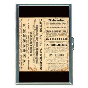 1869 Nebraska Homestead ID Holder, Cigarette Case or Wallet MADE IN 