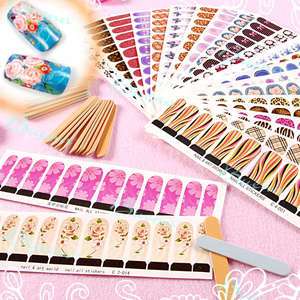   Styles Professional Nail Art Decals Water Stickers Full Cover Tips