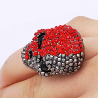Multi style fashion CZ crystal animals alloy finger rings  