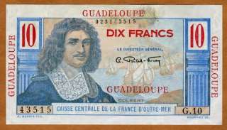 Guadeloupe, 10 Francs, ND (1947 1949), P 32  