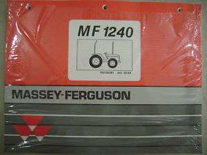 MASSEY FERGUSON 1240 TRACTOR PARTS MANUAL BOOK CATALOG  