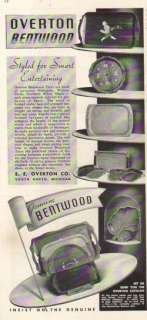 1941 Overton Bentwood Wooden Tray S.E. Overton Co. South Haven 