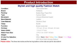 NEW Leather Quartz Fashion Men Wrist Watch 4 Colors  