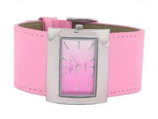 Identity ladies pink leather look strap watch no box  