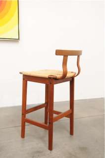 1960s Danish Modern TEAK Counter Stool Chairs Mid Century Eames Era 
