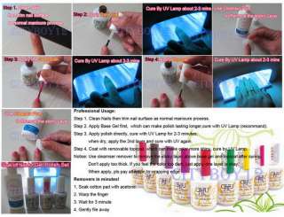 Choose 6 X 15ML Fashion Nail Art Soak off UV Gel Polish  