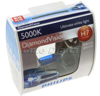 2X PHILIPS Diamond Vision 5000k white headlight bulb H7  