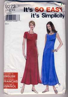 s9273 Ladies Dress pattern sizes 8 10 12 14 16 18  
