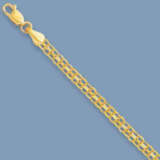 14K Yellow Gold Bizmark Chain Anklet Ankle Bracelet  