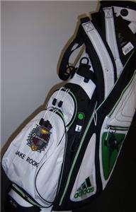 Adidas Strike AG 2012 Golf Stand Bag Wht/Blk/Grn (Jake Rooker) New 