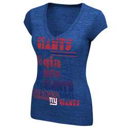 New York Giants Womens Victory Play III Blue T Shirt 