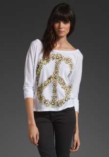 LAUREN MOSHI Dakota Color Peace Daisy L/S Top in White at Revolve 