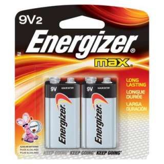 Energizer Max Alkaline 9 Volt Batteries (2 Pack) 522SBP2T1 at The Home 