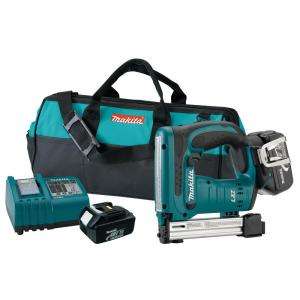 Makita 18 Volt LXT Lithium Ion 3/8 in. Crown Stapler Kit BST221 at The 