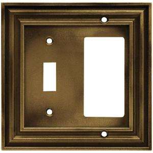   Rustic Edges Tumbled Antique Brass Wall Plate 64727 