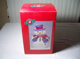 Cookie Jar Christmas Snowman Vintage Original Box 1980s  