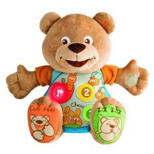 Chicco 21.5 Cm Teddy Count With Me (gb/fr) Bilingual Musical Soft Toy 