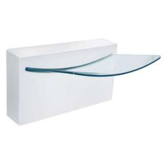 Crystal Wall Mounted Ceramic Bathroom Sink with Tempered Glass Bowl in 