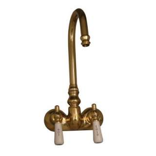 Handle Claw Foot Tub Wall Mounted Filler with Gooseneck Spout and 