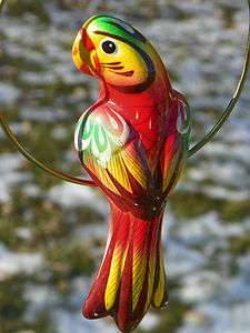 Unique Hand Painted Smithsonian Ceramic Parrot Bird  
