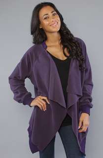 NTICE The Polar Fleece Drape Front Varisty Jack in Purple  Karmaloop 