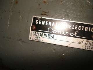 GENERAL ELECTRIC CR2940 NJ102A START STOP SWITCH UNIT  