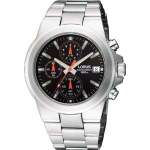 LORUS RM339 Sports Chronograph 100m   10bar schwarz  Uhren