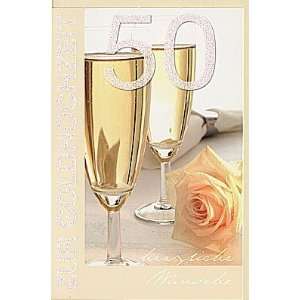 Glückwunschkarte Goldene Hochzeit 50  Bürobedarf 