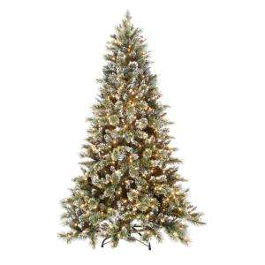ft. Sparkling Pine Hinged Treewith 75 Pine Cones and 751 Ready Lit 