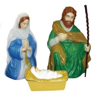 General Foam Plastics Nativity Set with Kneeling Joseph with Staff HD 