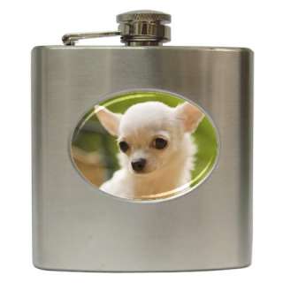 CHIHUAHUA DOG CUTE Hip Flask 6 oz Stainless Steel Gift  