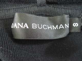 DANA BUCHMAN Black Cotton Neck Detail Sleeveless Top  
