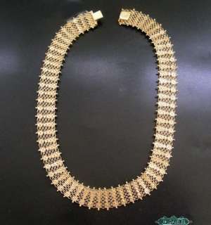 Vintage European 18k Rose Gold Mesh Necklace 1940s  