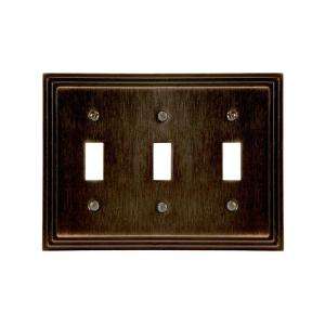   Gang Aged Bronze Toggle Switch Wall Plate 84TTTVB 