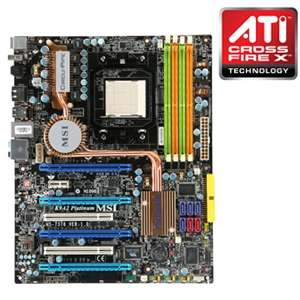 MSI K9A2 Platinum Motherboard   AMD790FX, Socket AM2+, ATX, Audio 