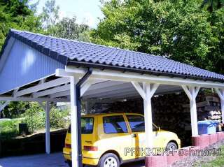 Carport (Satteldach) MONTE CARLO V 600x600cm KVH Holz  