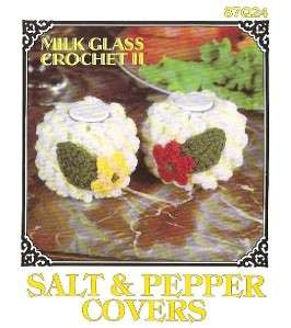 Milk Glass II Salt & Pepper Covers OOP Annies Pattern  