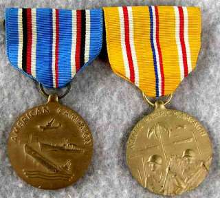 Two excellent condition mounted medals from a World War II Veterans 