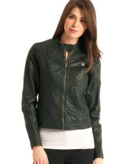 New Womens Superdry Basic Biker Leather Jacket GD MP53/2500  