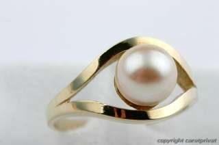 Perlenring in Gold Ring mit Perle  