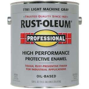 Rust Oleum Professional Gloss Light Machine Gray 1 Gallon Oil Based 