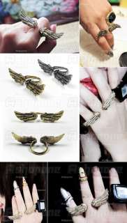 Cool Punk Style Fashion Retro Vintage Angel Wing Ring  